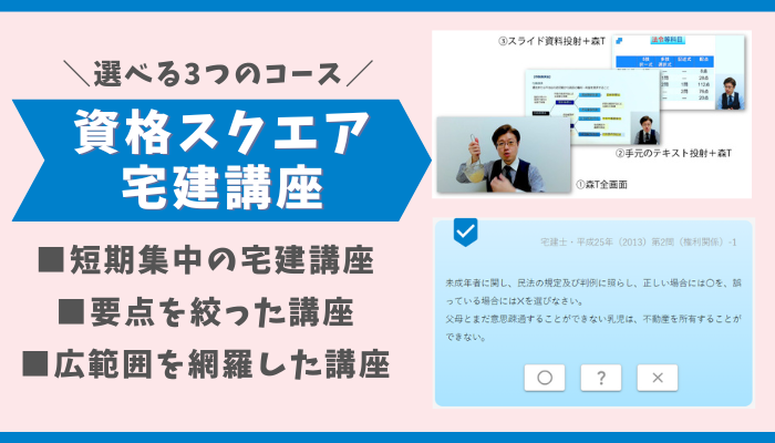 資格スクエア宅建講座の特徴